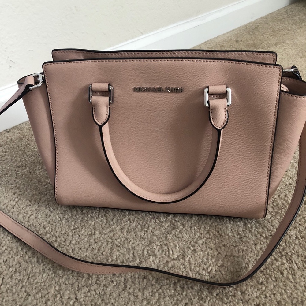 Michael Kors blush pink crossbody with handle